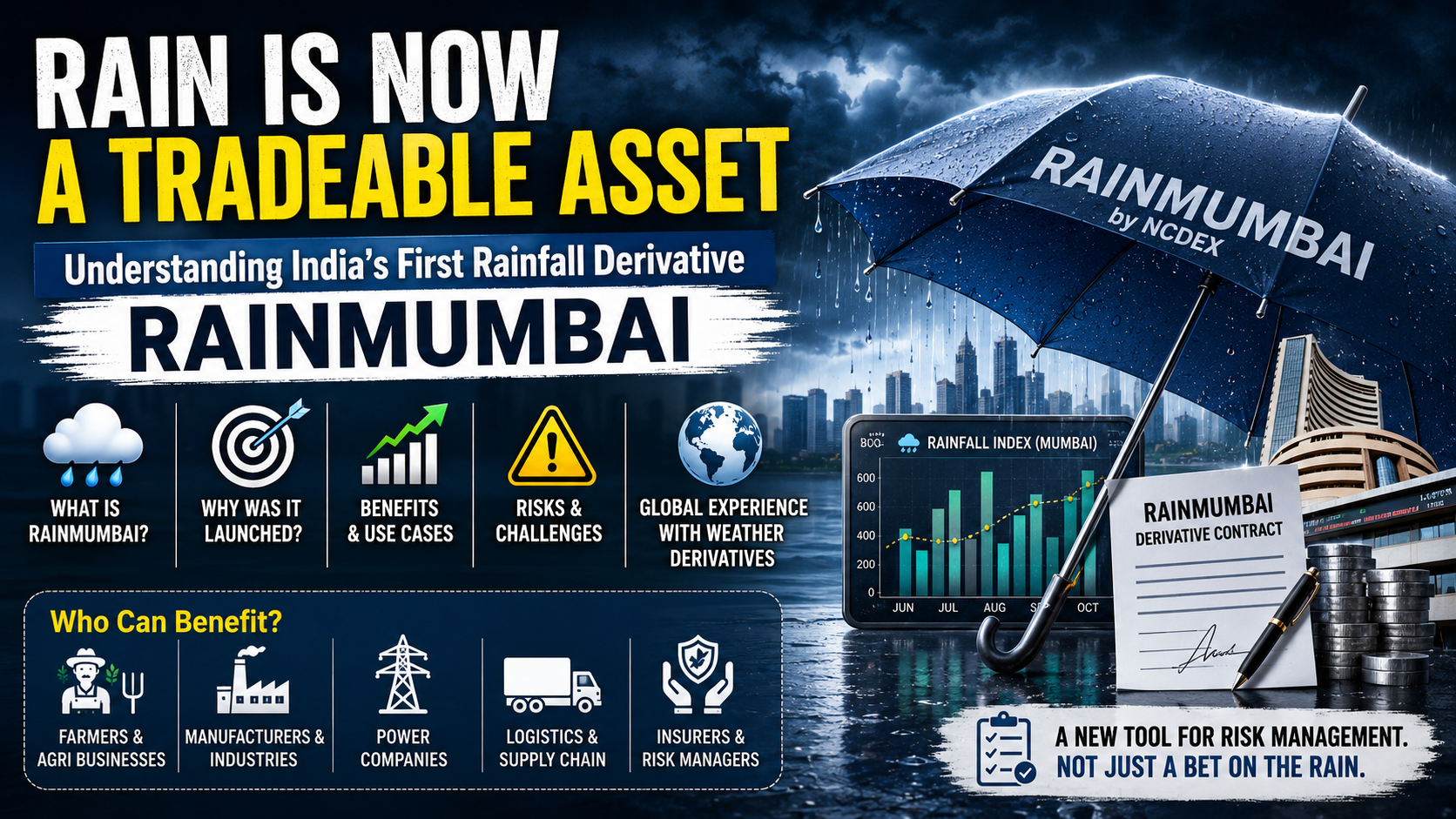 RAINMUMBAI Explained: Can You Really Trade Rainfall in India? Benefits, Risks and Lessons from Global Markets | Fingineer