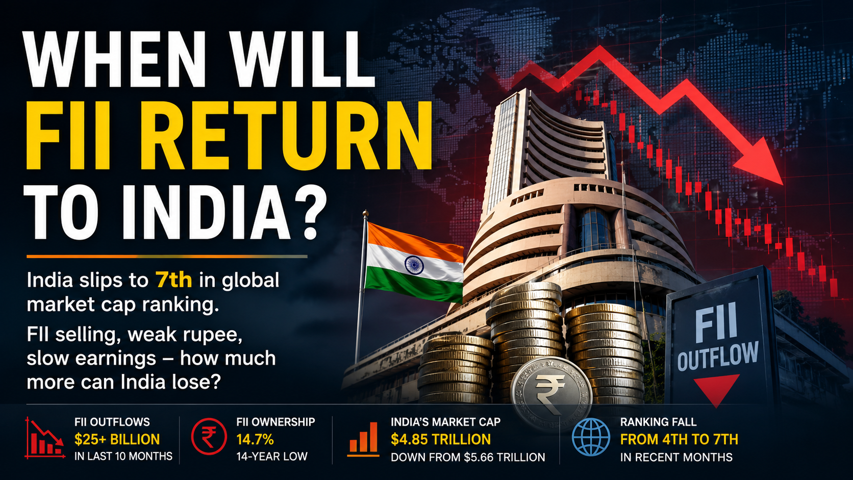 When Will FIIs Return to India? India’s Slide in Global Market Rankings Demands More Than Optimism